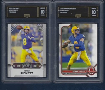 2022 KENNY PICKETT LEAF & BOWMAN 2 CARD ROOKIE LOT GRADED GMA GEM MINT 10 STEELERS 1ST ROUND QUARTERBACK PICK | The Storepaperoomates Retail Market - Fast Affordable Shopping