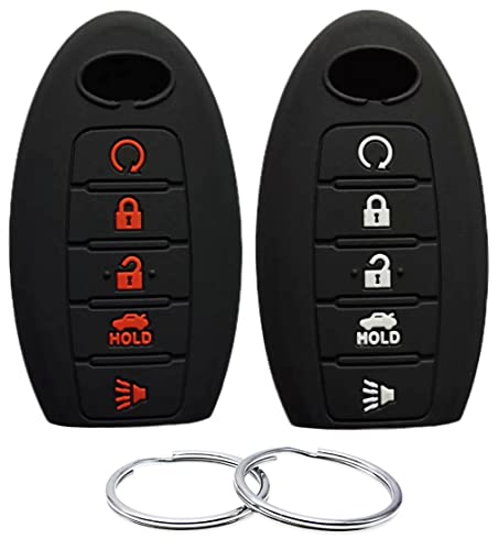 REPROTECTING Silicone Rubber Key Fob Cover Compatible with 2013-2019 5 Button Infiniti JX35 Q50 Q60 QX56 QX60 QX80 S180144014 7812D-S180014 KR5S180144014