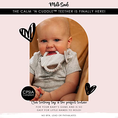 Milk Snob Calm ‘n Cuddle Baby Teether – Car Seat Teether – Food-Grade Silicone – Baby Shower Teething Toy, Baby Essentials for 3+ Months – Easy to Clean – Designed in The USA (Cookies & Cream) | The Storepaperoomates Retail Market - Fast Affordable Shopping