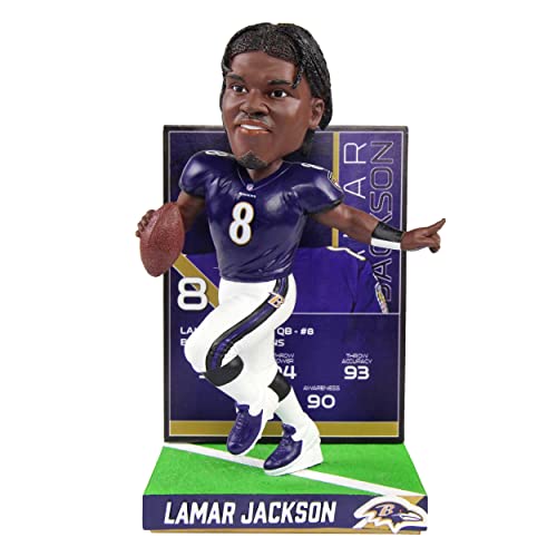 Lamar Jackson Baltimore Ravens Ratings Card Bobblehead NFL