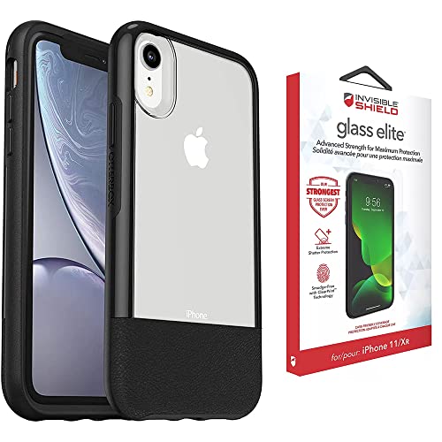 OtterBox Statement Series for iPhone XR Case with ZAGG Screen Protector, Extreme Shatter Protection – Bundle – (Clear/Black)