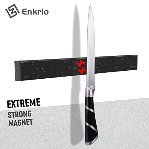 Magnetic Knife Holder for Wall, Enkrio 16 Inch Black Stainless Steel Knife Magnetic Strip No Drilling, Kitchen Magnet Knife Holder Strip Knife Rack Knife Bar | The Storepaperoomates Retail Market - Fast Affordable Shopping