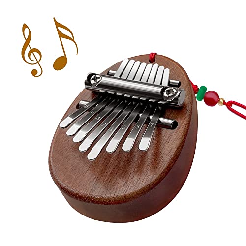 Kalimba Thumb Piano 8 Keys – Portable Mini Size Finger Piano Marimba Musical Instruments Solid Wood Mibra Gift for Kids and Piano Beginners Professional (Mini Size)