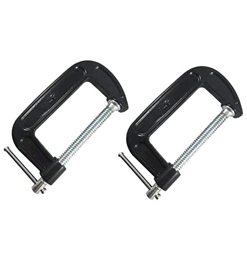 5 Inch C-Clamp Set, Heavy Duty Steel C Clamp Industrial Strength C Clamps for Woodworking, Welding, and Building(2PCs )