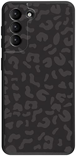 KUMTZO Compatible with Samsung Galaxy S21 Leopard of The Night Print Case, Black Leopard Cheetah Pattern Silicone Soft TPU Protective Cover for Women Girls with for Galaxy S21 5G 6.2 Inch