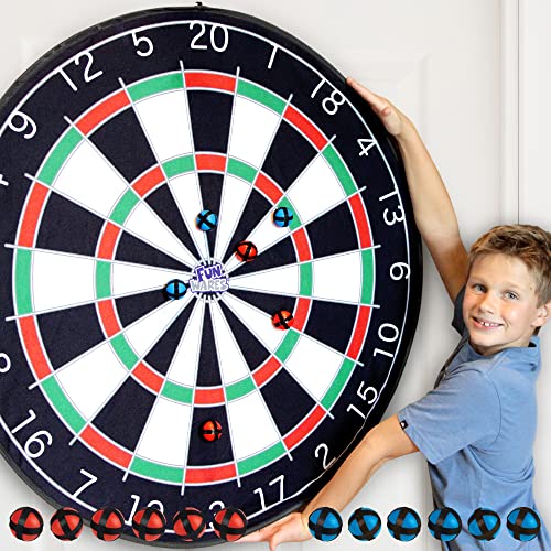 Giant Dart Board for Kids, 36″ Fabric Safety Dartboard with 12 Sticky Balls, Kids Dart Board Game