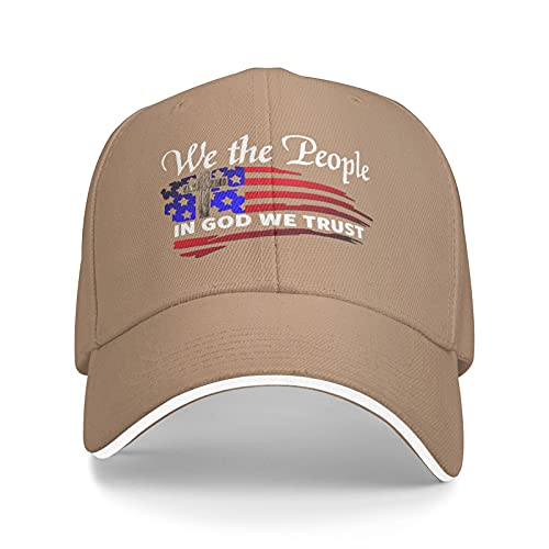We The People, in God We Trust Unisex Adult Baseball Cap Fashion Adjustable Dad Hat Sport Cap Classic Sandwich Caps