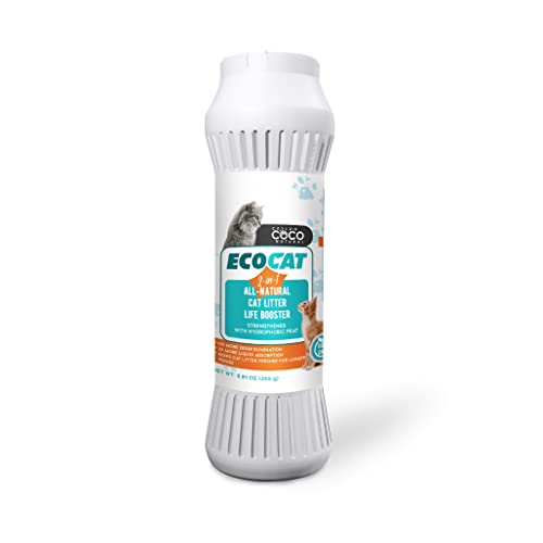 CEYLON COCO NATURAL | ECOCAT | All-Natural Cat Litter Life Booster & Deodorizer | Improves Odor Elimination and Moisture Absorption of All Types of Cat Litters by 10X | 250g