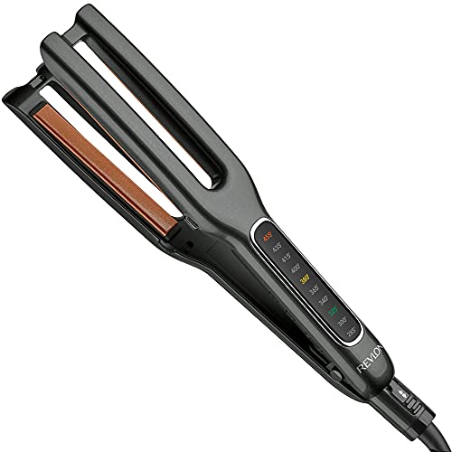 Revlon Double Straight Copper Ceramic Dual Plate Hair Straightener | Faster Styling and Reduced Damage