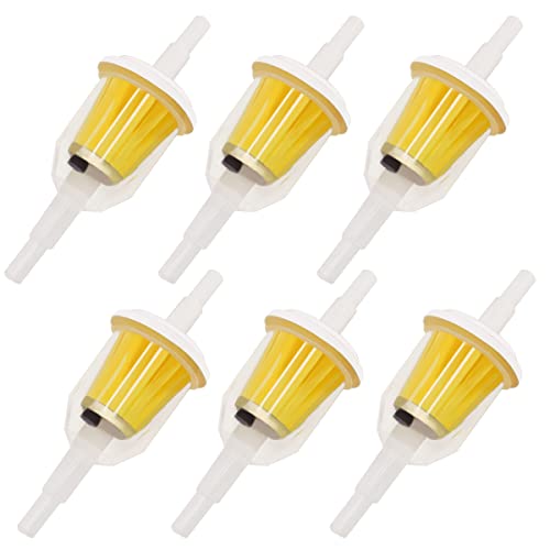 Taiss 6PCS Universal Fuel Filter With Magnet,Used To Clean For 1/4″ 5/16″ Fuel Line, Replaces For AM116304 GY20709 25 050 22-S 21541500 Fuel Filter F-D-002.