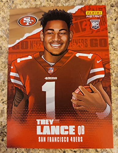 2021 Panini Instant Football #IS-TR Trey Lance San Francisco 49ers Rookie Card Illustration Series