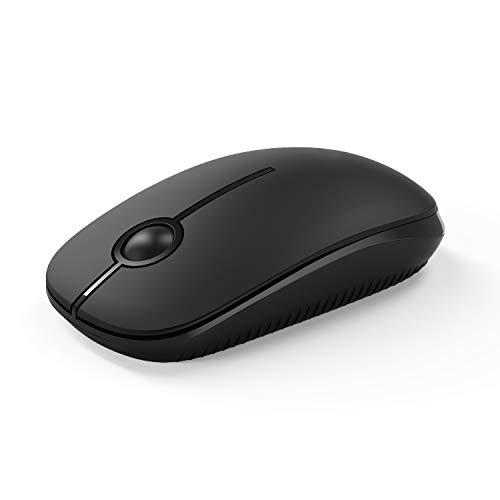 Wireless Mouse, Vssoplor 2.4G Slim Portable Computer Mice with Nano Receiver for Notebook, PC, Laptop, Computer (Black)