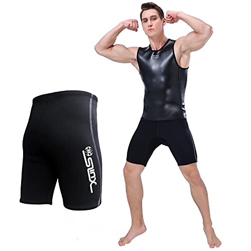 Dizokizo Men Wetsuit Short Pants 2mm Neoprene Shorts for Scuba Diving Kayaking Surfing Snorkeling Short Pants XL