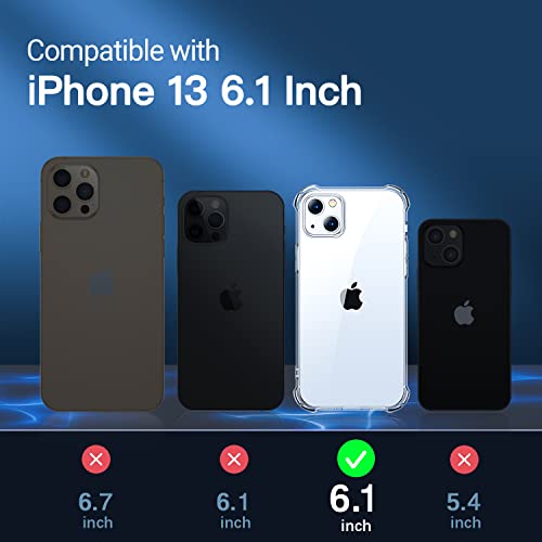 CANSHN Crystal Clear Compatible with iPhone 13 Case, [2 x Tempered Glass Screen Protector] [360 Full Body Protection] Shockproof Protective Phone Case Slim Thin Cover 6.1 inch 2021, Clear | The Storepaperoomates Retail Market - Fast Affordable Shopping
