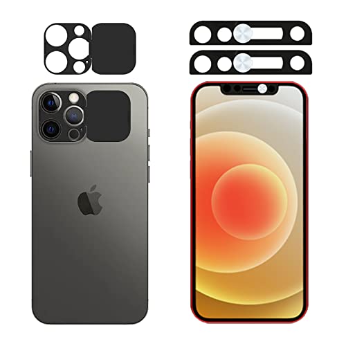 Camera Lens Cover Compatible with iPhone 12 Pro Max Bundled with iPhone Front Camera Cover (Silver),Protect Privacy and Security But Not Affect Face Recognition