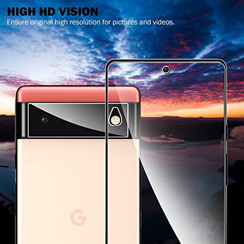 [2+2 Pack] EGV Compatible with Google Pixel 6, 2 Pack Screen Protector Tempered Glass + 2 Pack Camera Lens Protector [Easy Installation] Fingerprint Unlock [Anti-Scratch] [No-Bubble] [Work with Case] | The Storepaperoomates Retail Market - Fast Affordable Shopping