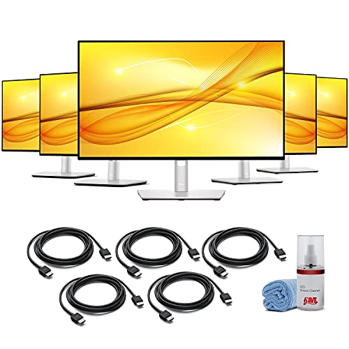 6th Ave Electronics 5 x U2422HE UltraSharp 24″ Full HD 1080p, 16:9 IPS, USB-C Hub Monitor (U2422HE) + 5 x HDMI Cable + LCD Cleaning Kit