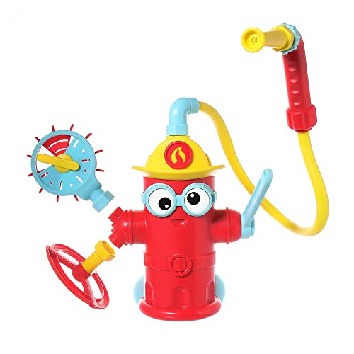 Yookidoo Ready Freddy Spray ‘N’ Sprinkle Kids Bath Toy. Action-Oriented Fire Hydrant Play Game for Children Ages 3+. Comes with 4 Fireman Accessories, Promotes STEM-Based Learning.