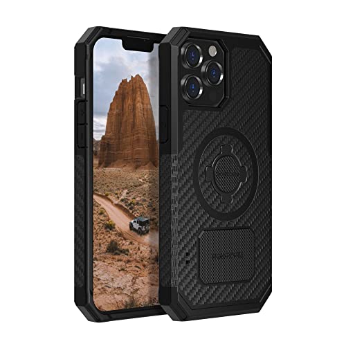 Rokform – iPhone 13 Pro Max Case, Rugged Series, Dual Magnet Plus MagSafe Compatible, Magnetic Protective Apple Gear, iPhone Cover with RokLock Twist Lock, Drop Tested Armor (Black)