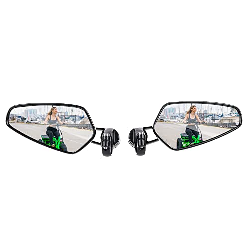 NF Nightfire Handlebar End Plug Mirror, HD Bike Mirror Adjustable Wide Vision Bicycle Rearview Mirrors, MTB Commuter Adult Ebike Accessories