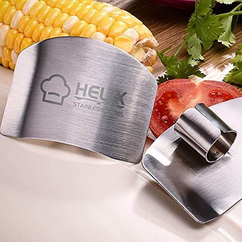 SLXDEX 3Pcs Finger Guard for Cutting, 2 Styles, One & Double Kitchen Tool, Stainless Steel Knife Cutting Protector aid, Adjustable Hand Protect Fingers, Avoid Hurting, Silver | The Storepaperoomates Retail Market - Fast Affordable Shopping