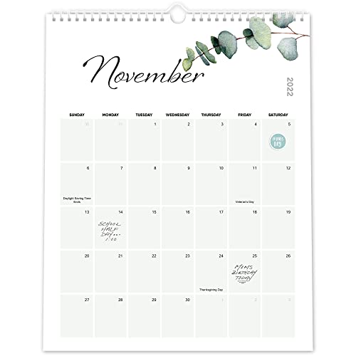 Aesthetic Vertical Greenery Wall Calendar – Runs from January 2022 Until July 2023 – The Perfect Monthly Calendar With Seasonal Designs for Easy Planning