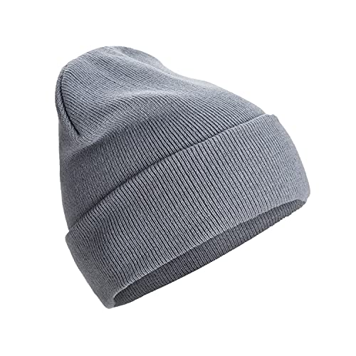 SAFERIN Men’s Knit Cuffed Beanie Warm Winter Hats Ski Hat for Women Daily Acrylic Beanies (Light Grey)