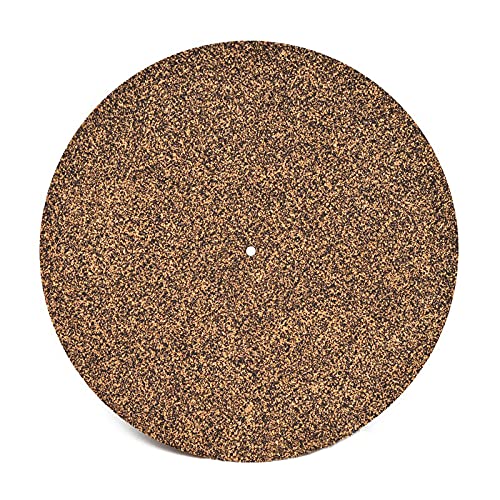 Cork and Rubber Turntable Mat， Slipmat Anti-Static For LP Vinyl Record， High-Fidelity Audiophile Acoustic Sound Support，Help Reduce Noise Due to Static and Dust (3mm)