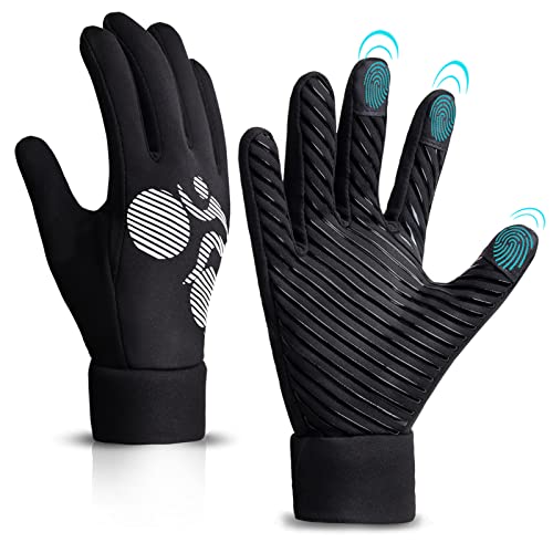 EGOJIN Winter Warm Gloves for Men Women Touch Screen Cold Weather Work Gloves Windproof and Water Resistant for Running Cycling Motorcycle Driving Hiking Fishing (Medium)