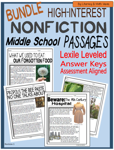 Middle School: High-Interest Nonfiction Passages (Bundle)
