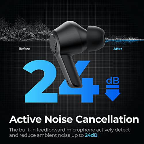 SoundPEATS T3 Wireless Earbuds Active Noise Cancelling Bluetooth 5.2 Headphones in-Ear ANC Earphones with Transparency Mode, Sound+ AI ENC Tech for Clear Calls, Touch Control, Immersive Stereo Sound | The Storepaperoomates Retail Market - Fast Affordable Shopping