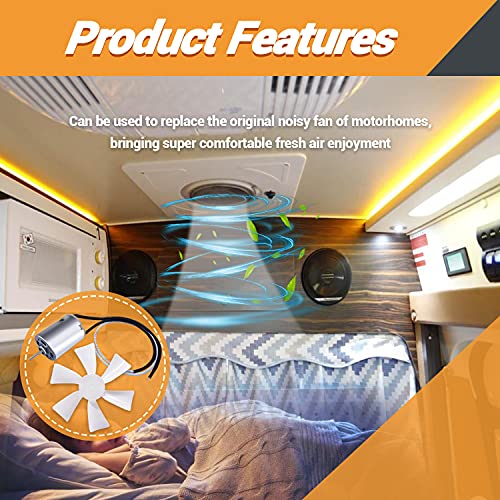 mankk 6″ RV Vent Fan Blade Replacement 12V D-Shaft RV Vent Motor Fan Motor For RV Bathroom Fan Camper Roof Vent | The Storepaperoomates Retail Market - Fast Affordable Shopping