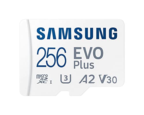 Samsung Evo Plus microSD SDXC U3 Class 10 A2 Memory Card 130MB/s with SD Adapter 2021 (256GB)