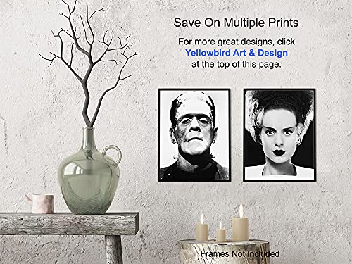 Frankenstein Wall Art & Decor Set – LARGE 11×14 – Vintage Hollywood Scary Horror Monster Movie Posters Photos Pictures – Goth, Gothic Gifts – Home Theater Room Decor for Men, Teens, Kids Bedroom | The Storepaperoomates Retail Market - Fast Affordable Shopping
