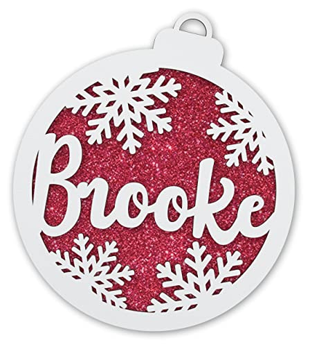 Wooden tree baubles, Personalized Gifts Christmas Ornament, Christmas Decoration, Gifts Family, Gifts Holiday Ornament With Name (Back color 11, Ball in Mdf White Color)