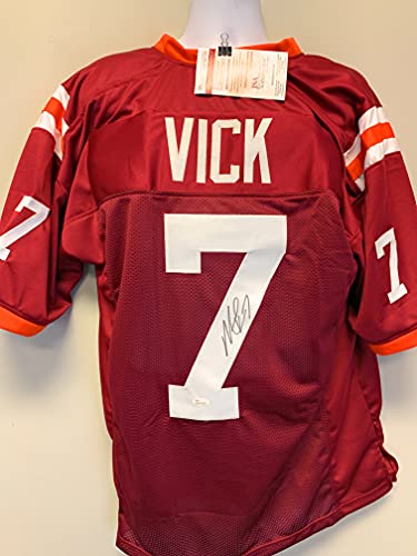 Michael Vick Virginia Tech Hokies Signed Autograph Custom Jersey JSA Witnessed Certified