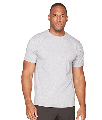 Colosseum Active Men’s Apollo Performance Workout Short Sleeve Tee Shirt (Light Grey, Medium)