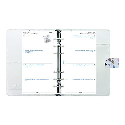 Filofax Architexture Organizer, Personal Size, Terrazzo – Italian Inspired, Flecked Foil Design, Six Rings, Week-to-View Calendar Diary, Multilingual, 2022 (C029701-22) | The Storepaperoomates Retail Market - Fast Affordable Shopping