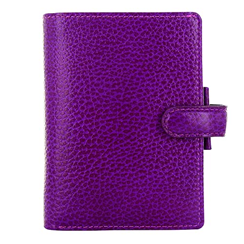Filofax Finsbury Organizer, Mini Size, Raspberry – Traditional Grained Leather, Five Rings, Week-to-View Calendar Diary, Multilingual, 2022 (C025398-22) | The Storepaperoomates Retail Market - Fast Affordable Shopping