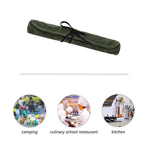 Chef Knife Roll Bag, Heavy Duty Oxford Utility Knife Bag, 6 Slots Chefs Knife Case Holder, Multi-function Cutlery Kitchen Knife Pouch Knife Wrap Wallet Tool Roll for Home Kitchen Traveling Camping | The Storepaperoomates Retail Market - Fast Affordable Shopping