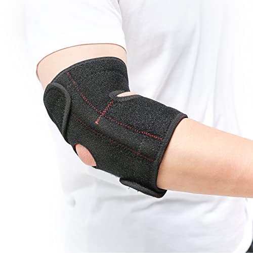 Solmyr Elbow Brace, Tennis Elbow Support Brace, Elbow Strap for Tendinitis, Sprained Elbows, Golfer’s Elbow, Adjustable Elbow Strap with Dual-Spring Stabilizer,Provides Support and Relieve Pain,Unisex