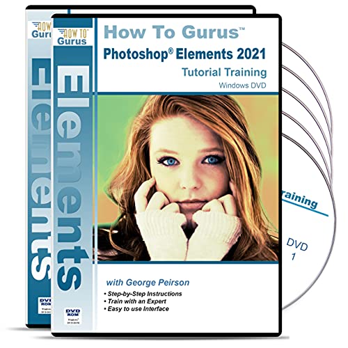 How to Gurus Training Course for Adobe Photoshop Elements and Premiere Elements 2021 – 5 DVDs 16.5 Hours 303 Software Tutorials