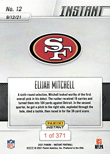 2021 Panini Instant #12 Elijah (Eli) Mitchell Rookie Card – Only 371 made! | The Storepaperoomates Retail Market - Fast Affordable Shopping