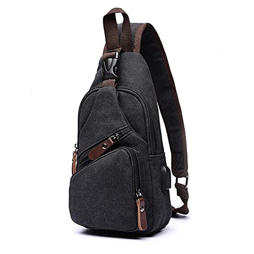 D-Studios Sling Bag and Crossbody Backpack for Men in Canvas for Uses like Travel, Motocycle, Cycling and Weekends