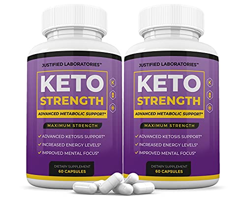 (2 Pack) Keto Strength Pills Includes Apple Cider Vinegar goBHB Strong Exogenous Ketones Advanced Ketogenic Supplement Ketosis Support for Men Women 120 Capsules