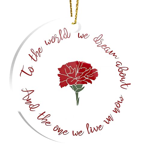 Christmas Tree Ornaments to Acrylic The Home World Circle We X-mas Dream Decor About Hadestown for Holidays, Party Decoration, Tree Ornaments, and Events, White