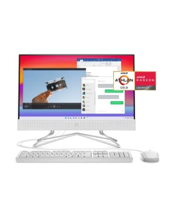 HP All-in-One 22″ Desktop Computer, AMD Athlon Gold 3150U Processor, Radeon Graphics, 4 GB RAM, 256 GB SSD, Windows 11 Home ( 22-df0222, snow white) | The Storepaperoomates Retail Market - Fast Affordable Shopping