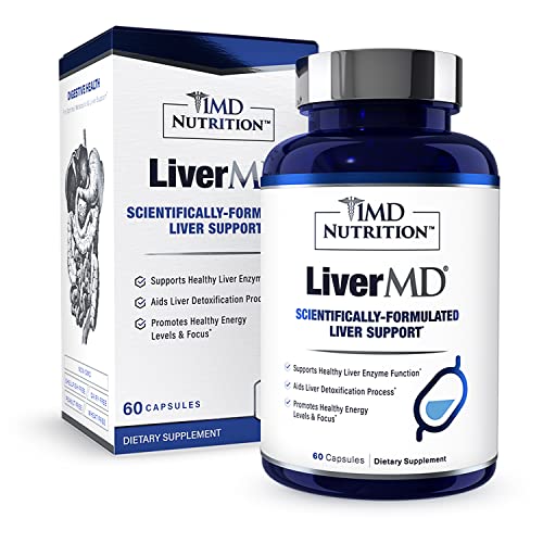1MD Nutrition LiverMD – Liver Support Supplement – Milk Thistle Liver Supplement for Liver Health – Siliphos Silymarin Milk Thistle Extract – For Liver Support – 60 capsules