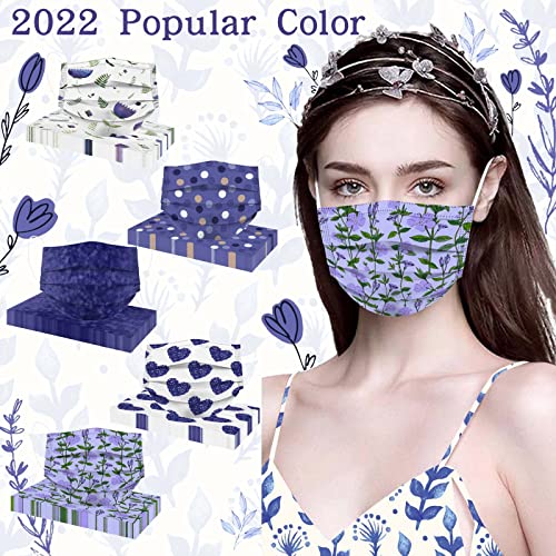 50 PCs Disposable Face_Mask for Adults Floral Spring Breathable Beautiful Face_Mask Elastic Ear Loop Protective Printed Facemask Women Men | The Storepaperoomates Retail Market - Fast Affordable Shopping