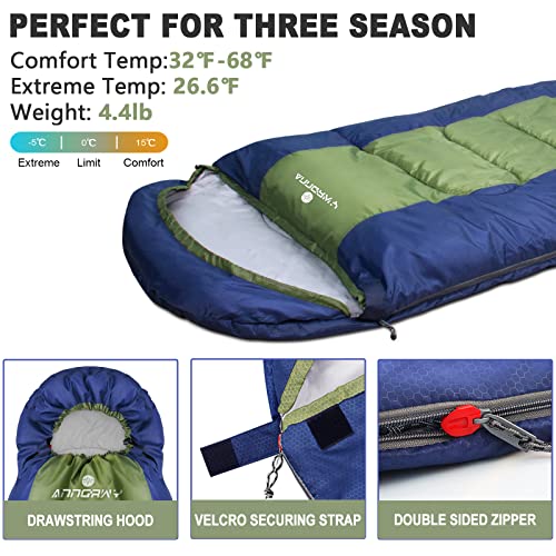 Sleeping Bag anngrowy Camping Sleeping Bags for Adults Kids 0 Degree Cold Weather Lightweight Sleeping Bag Ultralight Indoor Waterproof Winter Outdoor Warm Cotton Sleeping Bag for Backpacking, Hiking | The Storepaperoomates Retail Market - Fast Affordable Shopping